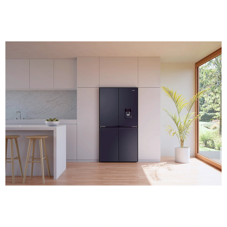 Haier 623L 600 Series Black Quad Door Refrigerator Freezer HRF680YPC, Lifestyle View