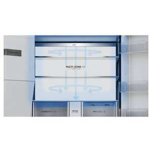 Haier 601L 600 Series Black Quad Door Refrigerator Freezer HRF680YZC, Feature View
