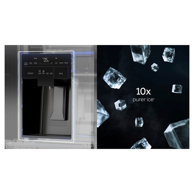 Haier 601L 600 Series Black Quad Door Refrigerator Freezer HRF680YZC, Feature View 2