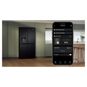 Haier 601L 600 Series Black Quad Door Refrigerator Freezer HRF680YZC, Feature View 4