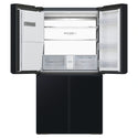 Haier HRF680YZC 601L 600 Series Black Quad Door Refrigerator Freezer