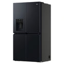Haier 601L 600 Series Black Quad Door Refrigerator Freezer HRF680YZC, Left Side View