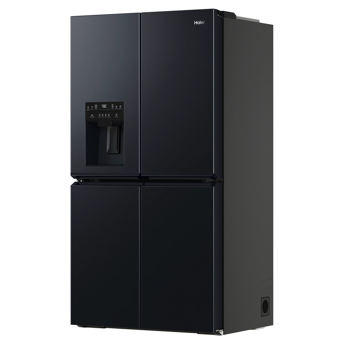 Haier 601L 600 Series Black Quad Door Refrigerator Freezer HRF680YZC, Left Side View
