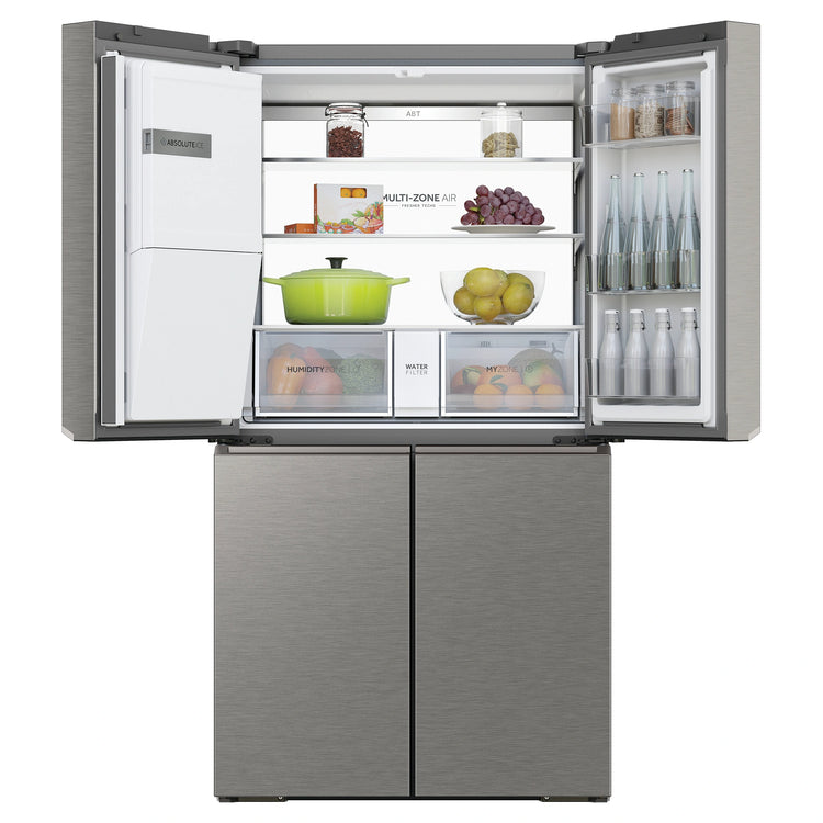 Haier HRF680YZS 601L 600 Series Stainless Steel Quad Door Refrigerator Freezer