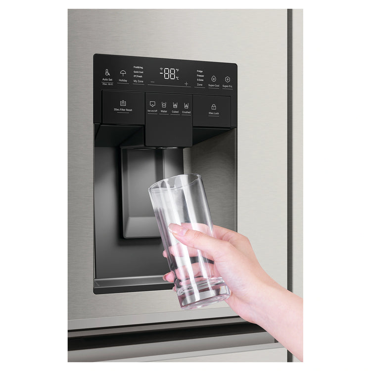 Haier HRF680YZS 601L 600 Series Stainless Steel Quad Door Refrigerator Freezer
