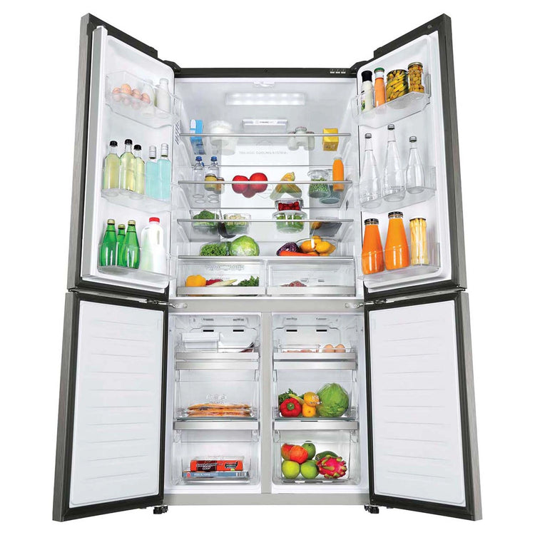 Haier French Door Refrigerator HRF700YCX, All Door Open View