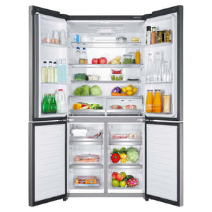 Haier French Door Refrigerator HRF700YCX, All Doors Open View
