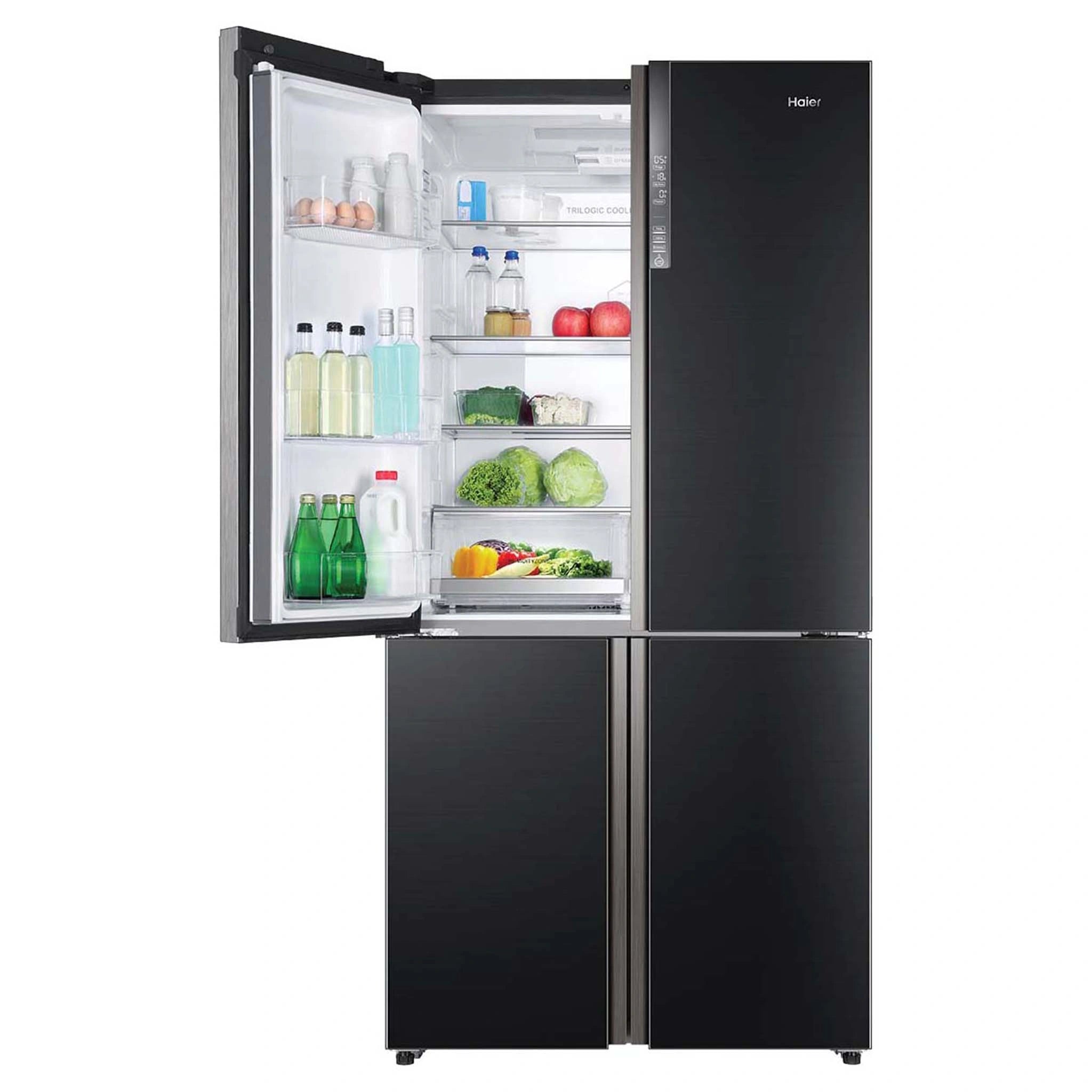 Haier French Door Refrigerator HRF700YCX, Food Top Left Door Open View