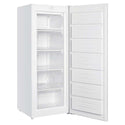 Haier 168L 300 Series White Vertical Freezer HVF175VW, Left Side Open Door View