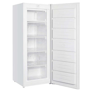 Haier 168L 300 Series White Vertical Freezer HVF175VW, Left Side Open Door View