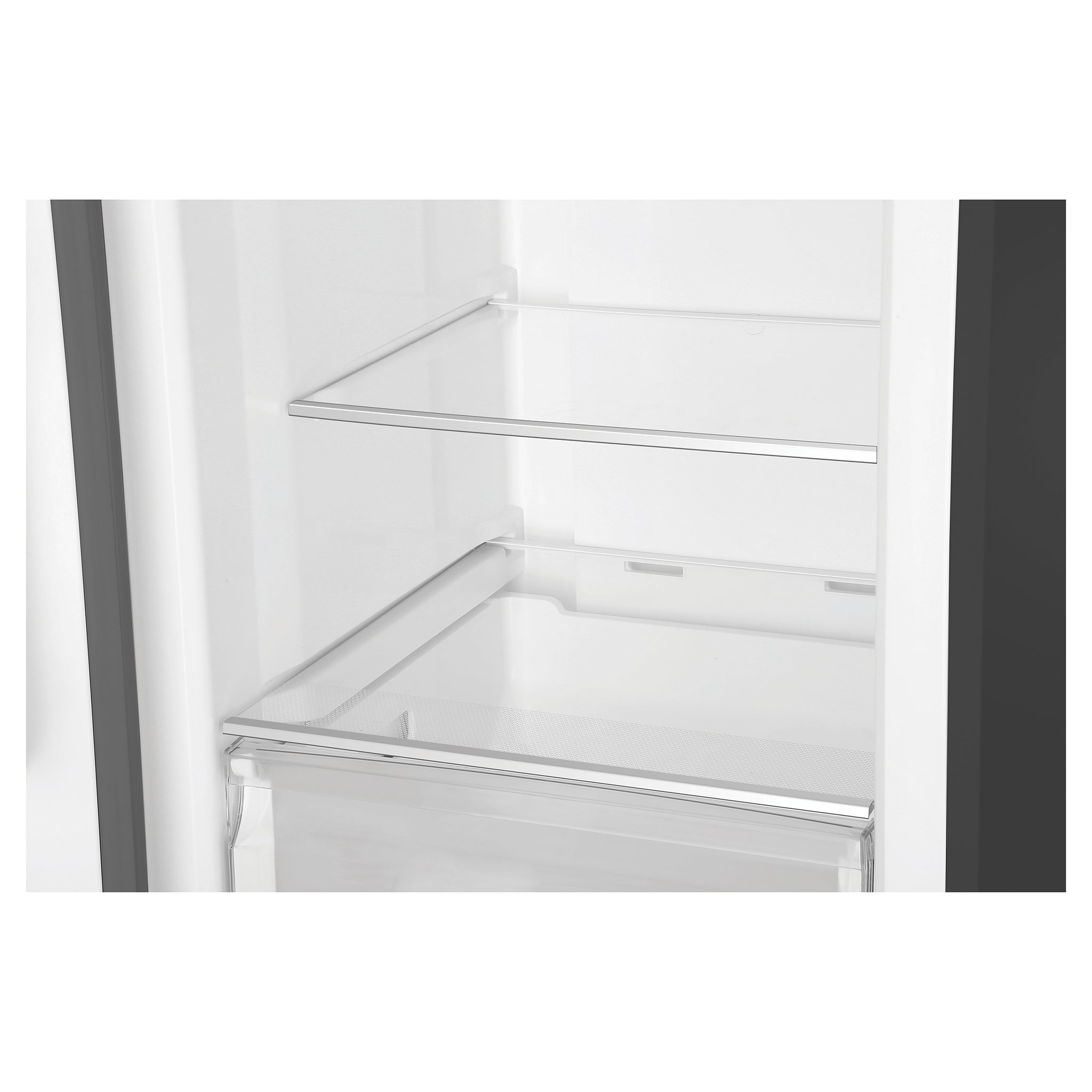 Haier 285L 500 Series Black Hybrid Vertical Freezer HVF325DC, Shelve View