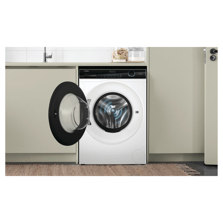 Haier 10kg/5kg Washer Dryer Combo with UV Protect HWD1050AN1, Front View Lifestyle