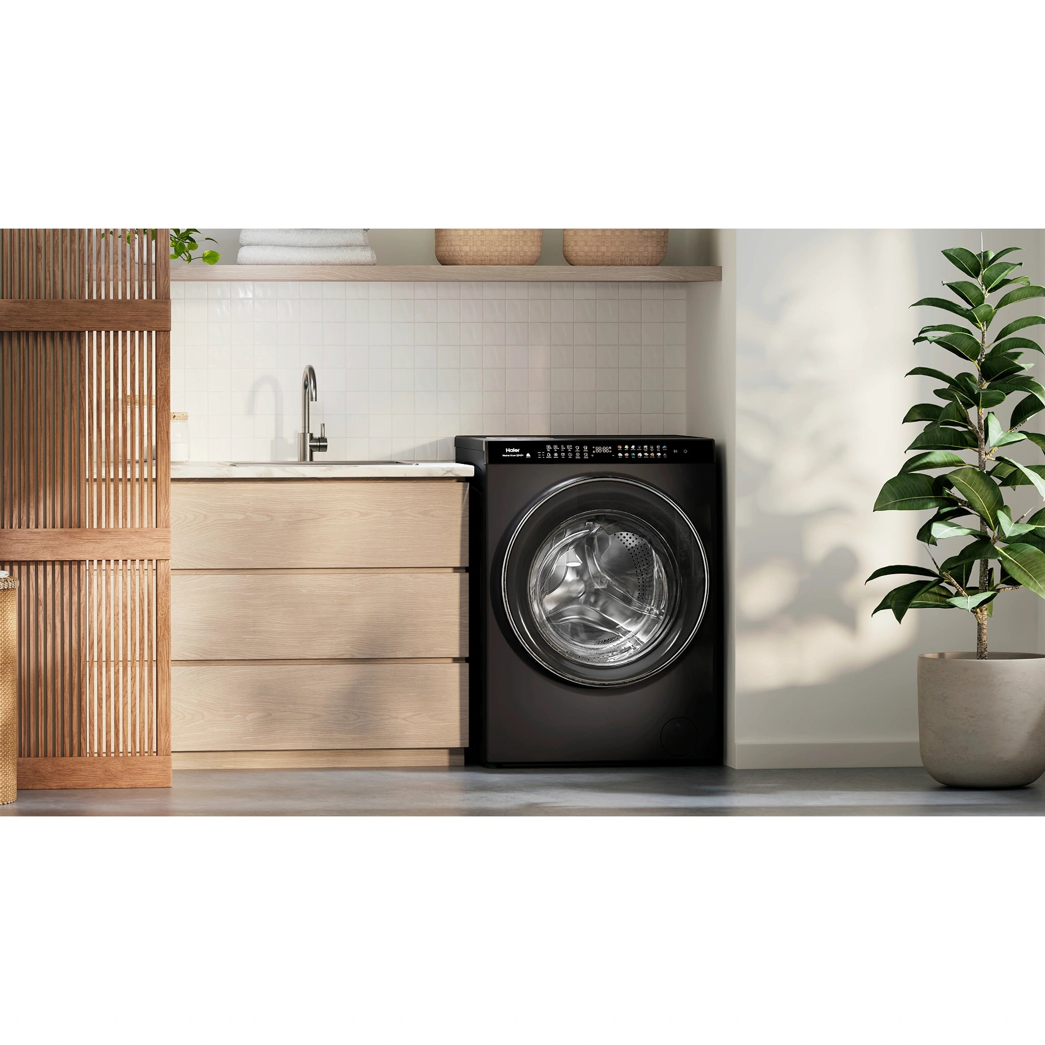 Haier HWDX1590CTB1 15kg + 9kg 600 Series Super Drum Combi Front Loader Washer Dryer