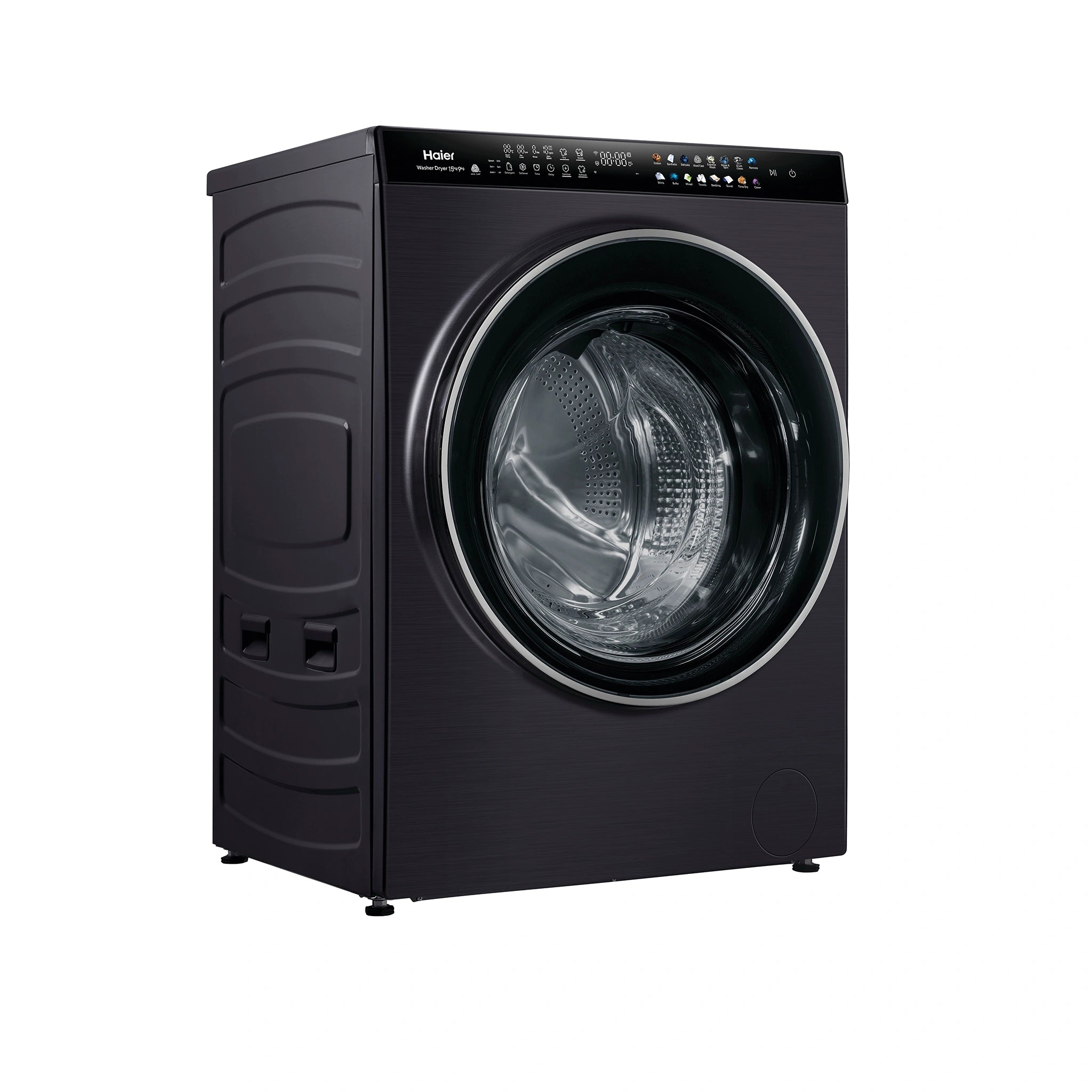 Haier 15kg + 9kg 600 Series Super Drum Combi Front Loader Washer Dryer HWDX1590CTB1, Left Side View