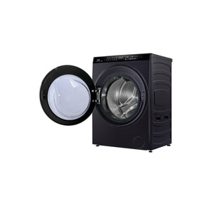 Haier 15kg + 9kg 600 Series Super Drum Combi Front Loader Washer Dryer HWDX1590CTB1, Right Side View With Door Open
