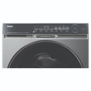 Haier 10kg 500 Series Dark Stainless Front Loader Washing Machine with Ultra Fresh Air HWF10DB2, Control Panel View