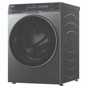 Haier 10kg 500 Series Dark Stainless Front Loader Washing Machine with Ultra Fresh Air HWF10DB2, Left Side View