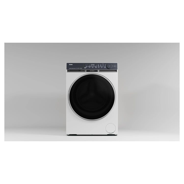Haier 10kg 500 Series White Front Loader Washing Machine with Ultra Fresh Air HWF10DW2, Front View