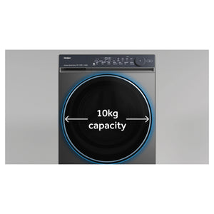 Haier 10kg 500 Series Dark Stainless Front Loader Washing Machine HWF10NB1, Features