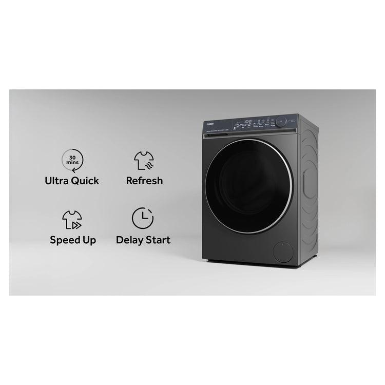 Haier 10kg 500 Series Dark Stainless Front Loader Washing Machine HWF10NB1, Features