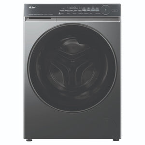 Haier 10kg 500 Series Dark Stainless Front Loader Washing Machine HWF10NB1, Front View
