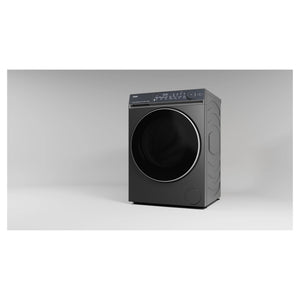 Haier 10kg 500 Series Dark Stainless Front Loader Washing Machine HWF10NB1, Left Side View