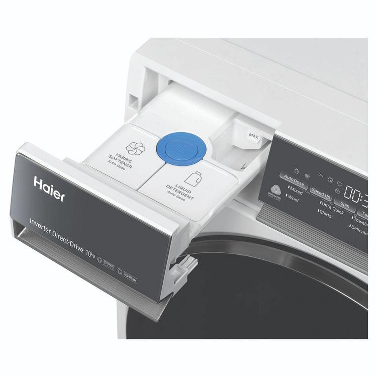 Haier 10kg 500 Series White Front Loader Washing Machine HWF10NW1, Detergent View