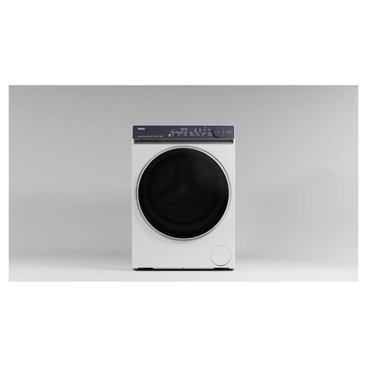 Haier 10kg 500 Series White Front Loader Washing Machine HWF10NW1, Front View