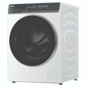 Haier 10kg 500 Series White Front Loader Washing Machine HWF10NW1, Left Side View