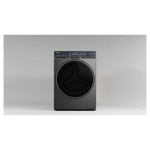 Haier 12kg 500 Series Dark Stainless Front Load Washing Machine – Ultra Fresh Air HWF12DB1, Front View