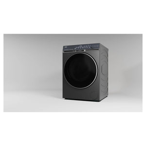 Haier 12kg 500 Series Dark Stainless Front Load Washing Machine – Ultra Fresh Air HWF12DB1, Left Side View