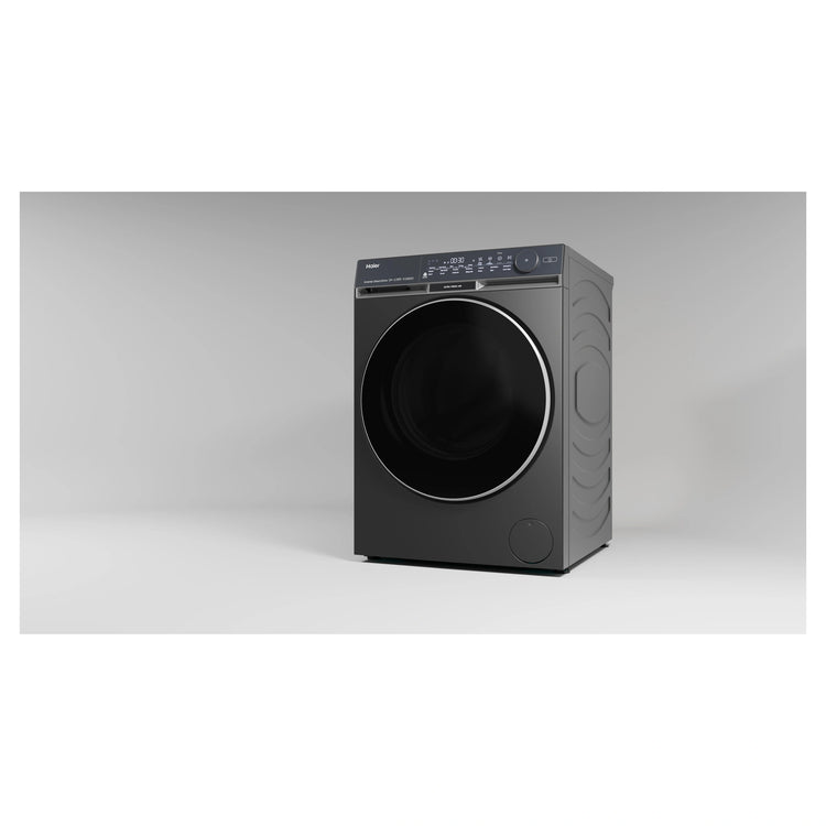 Haier 12kg 500 Series Dark Stainless Front Load Washing Machine – Ultra Fresh Air HWF12DB1, Left Side View