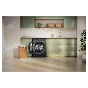 Haier 12kg 500 Series Dark Stainless Front Load Washing Machine – Ultra Fresh Air HWF12DB1, Lifestyle View