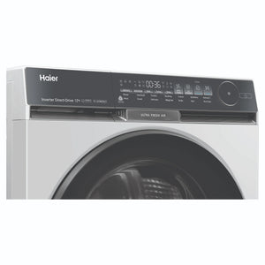 Haier 12kg 500 Series White Front Load Washing Machine – Ultra Fresh Air HWF12DW1, Control Panel View