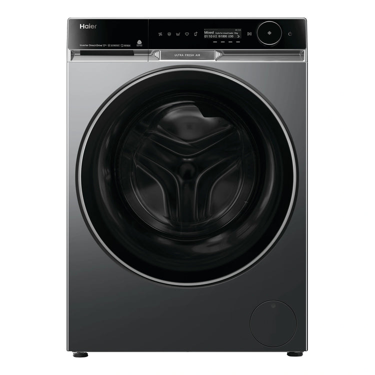 Haier 12kg 600 Series Front Loader Washing Machine - UV Protect HWF12PXB1, Front View