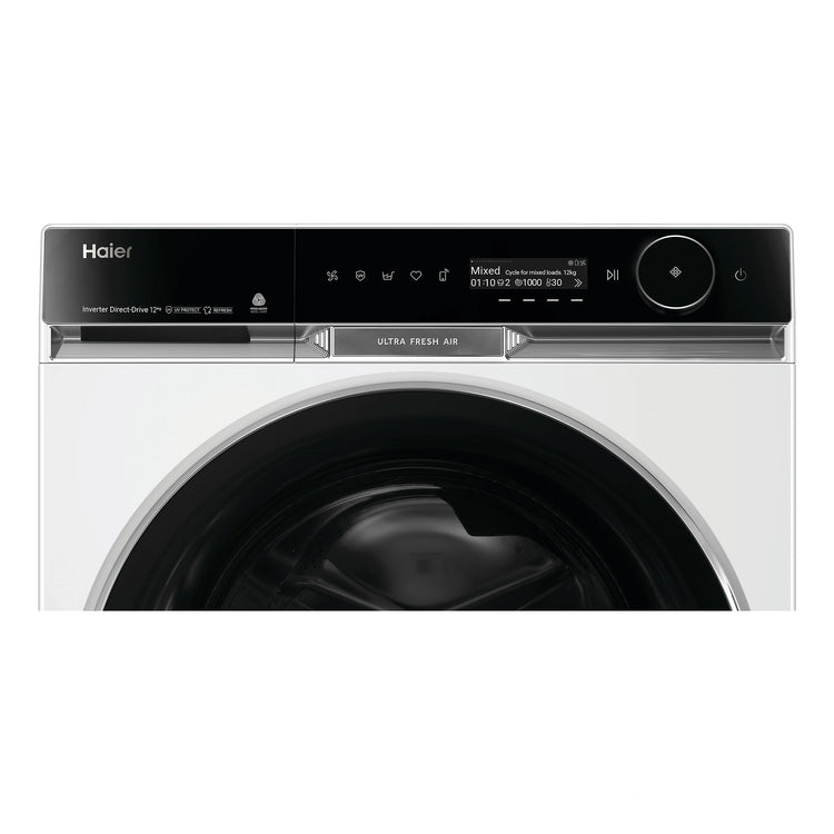 Haier 12kg 600 Series Front Loader Washing Machine - UV Protect HWF12PXW1, Control Panel View