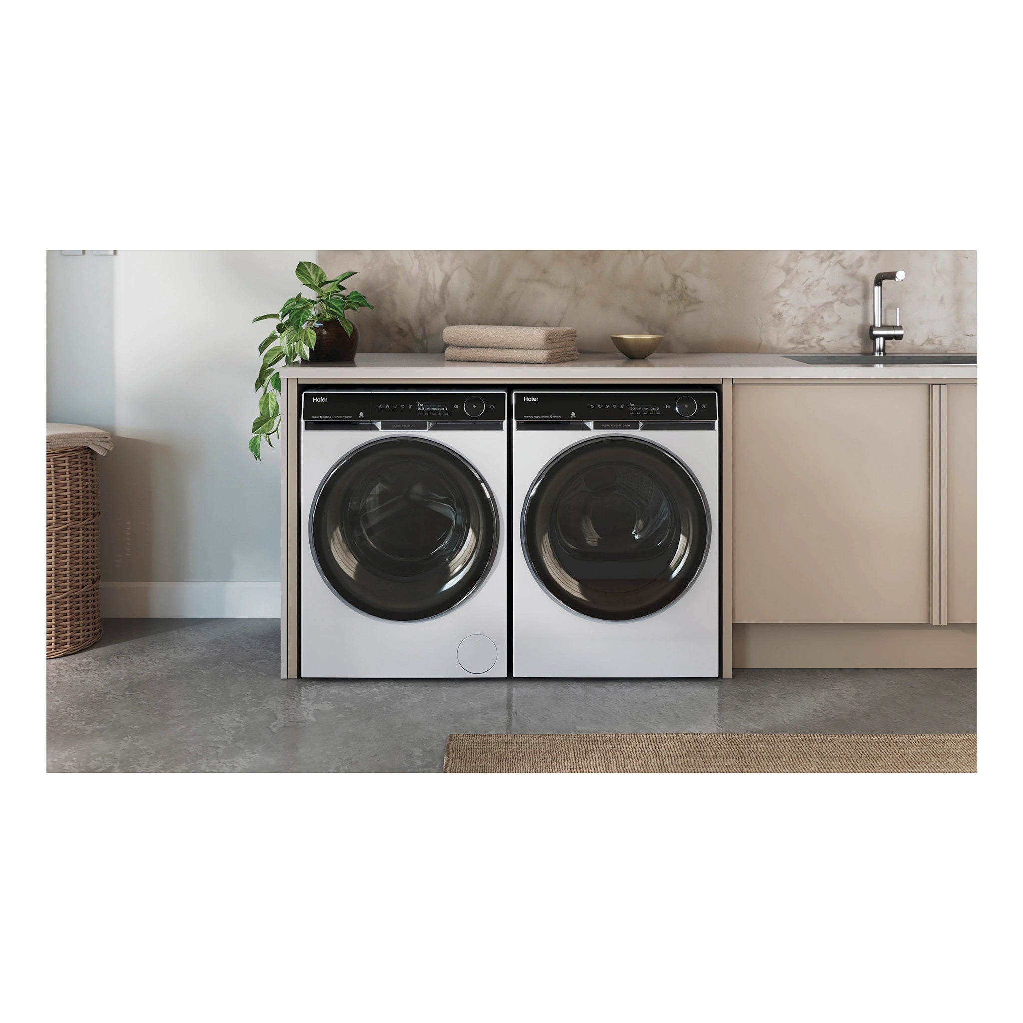 Haier 12kg 600 Series Front Loader Washing Machine - UV Protect HWF12PXW1, Lifestyle