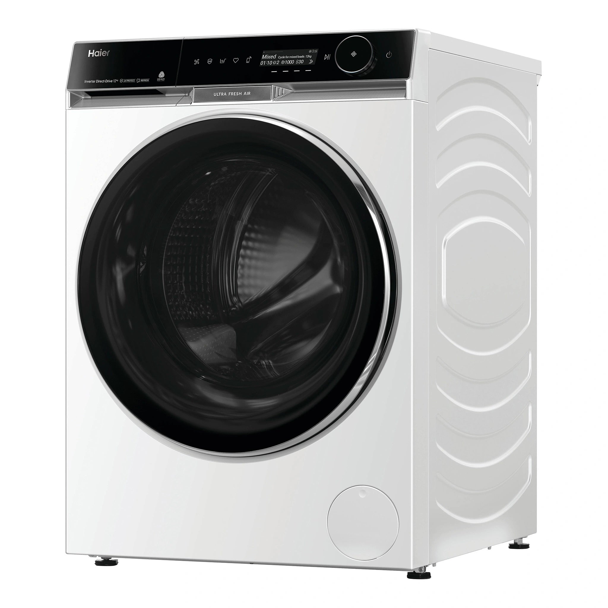 Haier 12kg 600 Series Front Loader Washing Machine - UV Protect HWF12PXW1, Right Side View