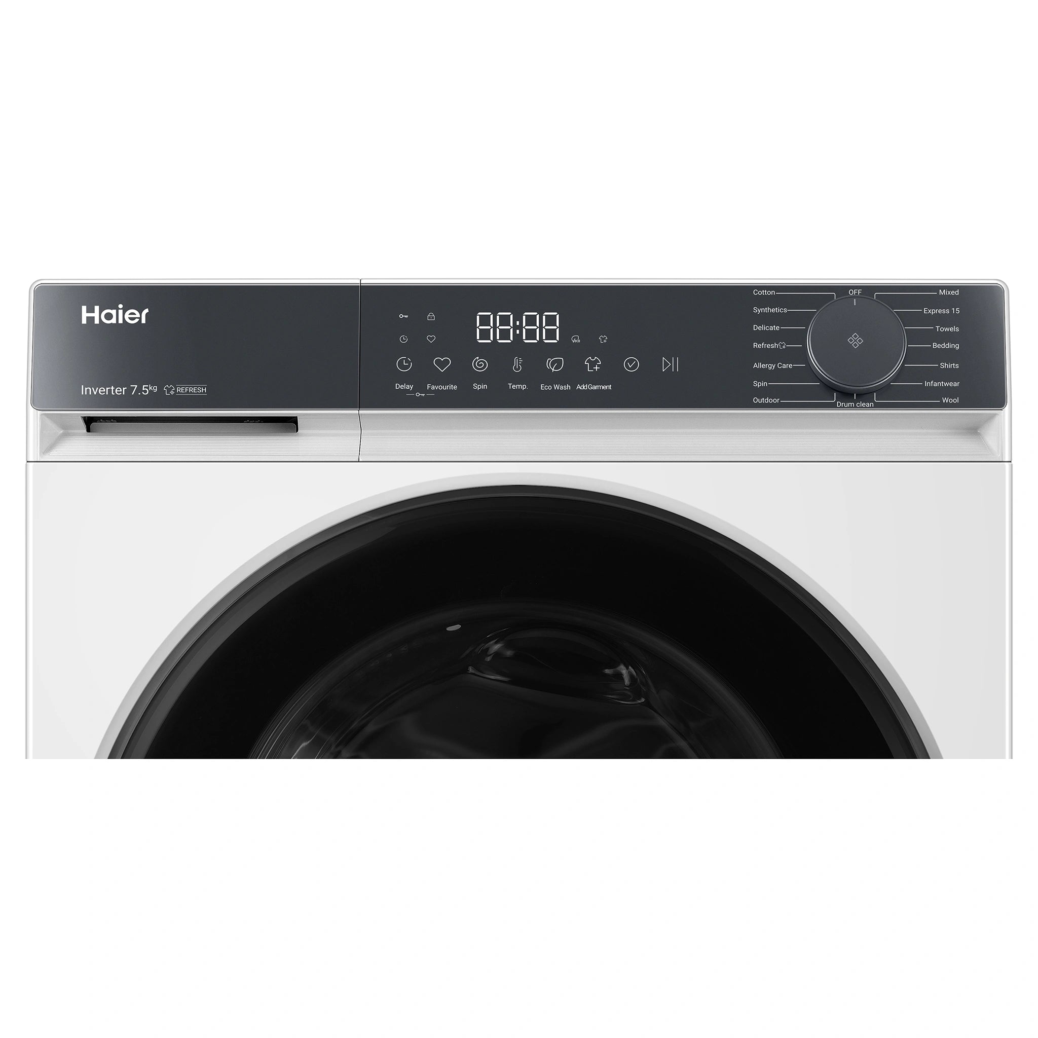 Haier 7.5kg 300 Series Front Load Washing Machine HWF75KW1, Front Panel View