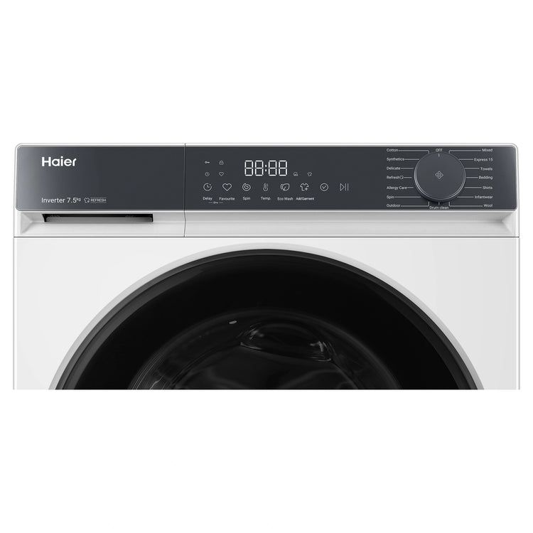 Haier 7.5kg 300 Series Front Load Washing Machine HWF75KW1, Front Panel View