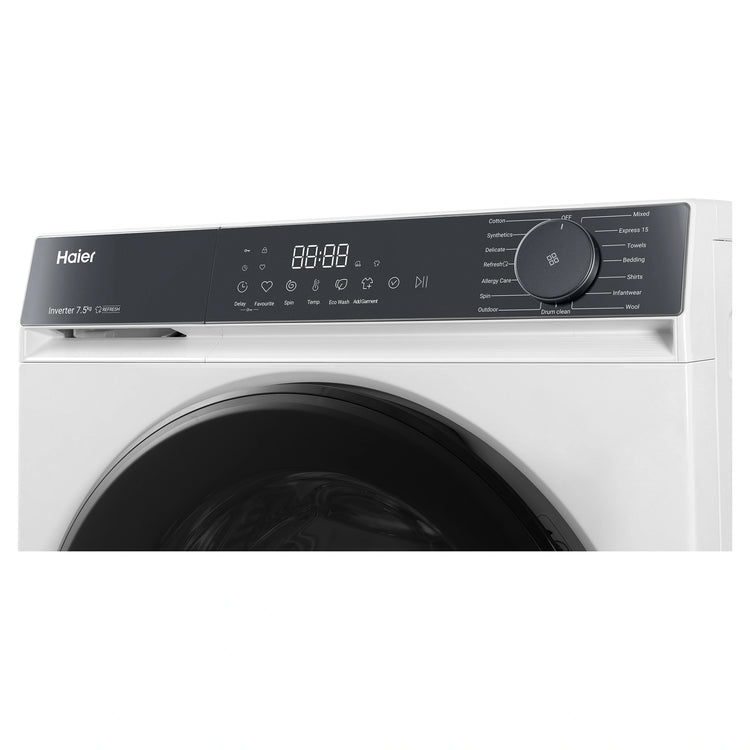 Haier 7.5kg 300 Series Front Load Washing Machine HWF75KW1, Right Angle Panel View