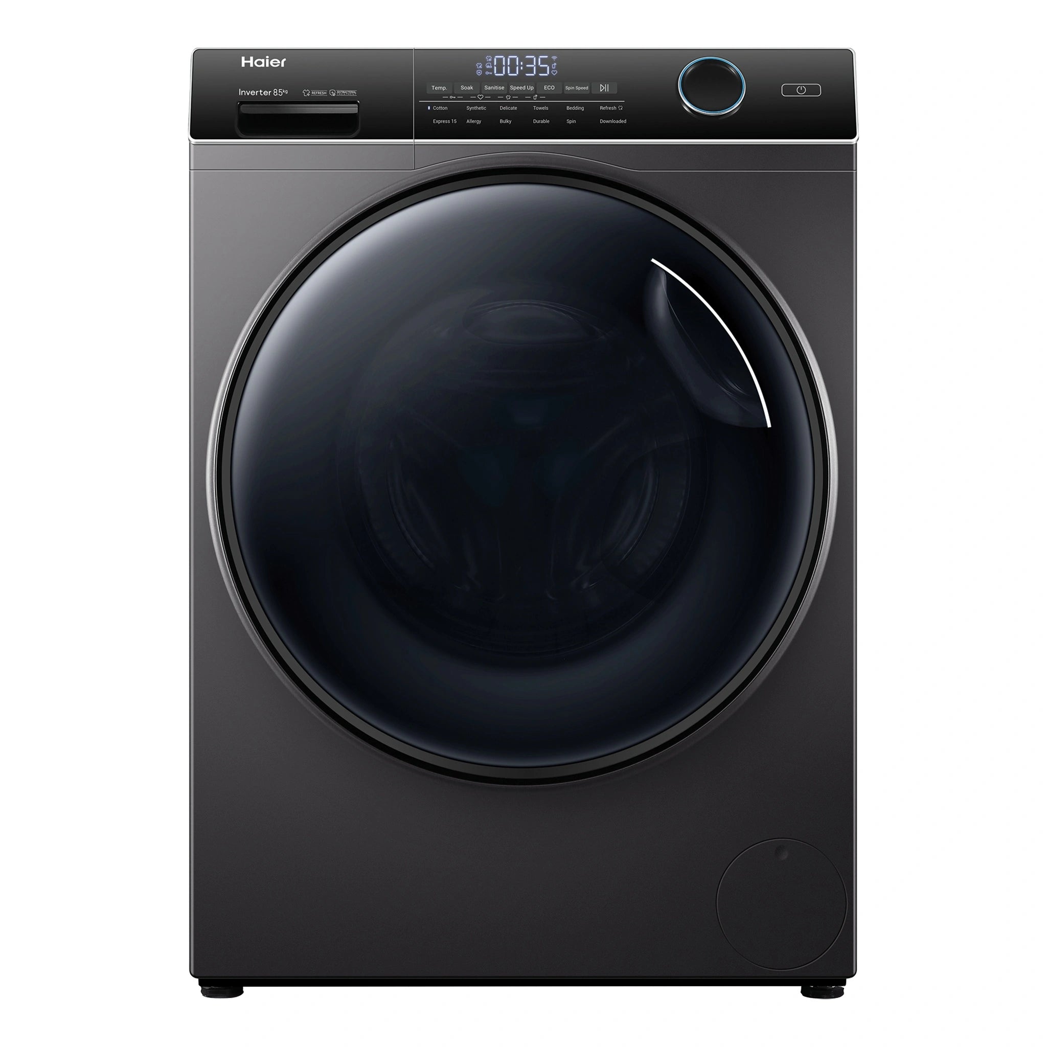 Haier 8.5kg 500 Series Front Loader Washing Machine HWF85ANB1, Front View