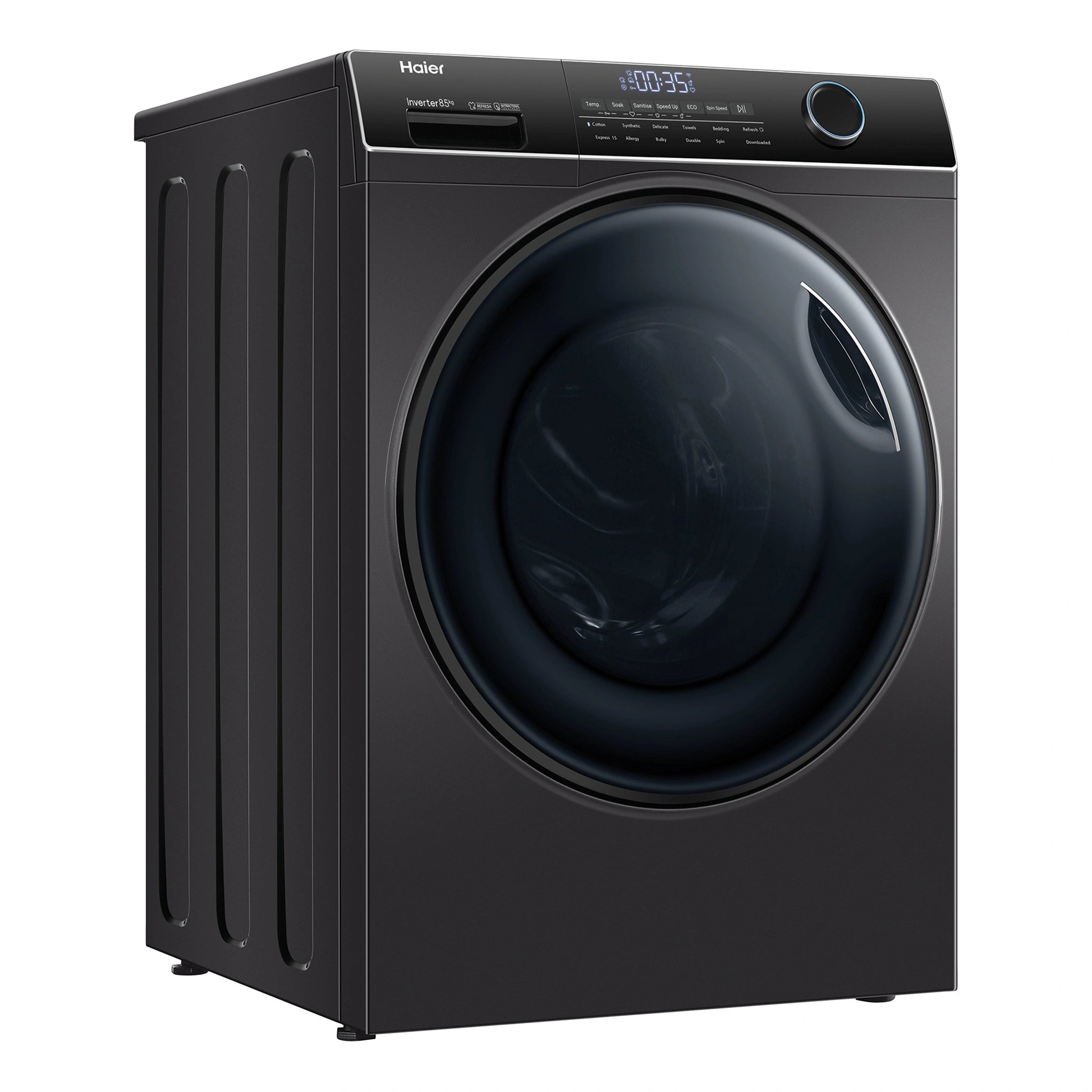 Haier 8.5kg 500 Series Front Loader Washing Machine HWF85ANB1, Left Side View