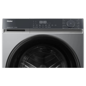Haier 8.5kg 300 Series Black Front Load Washing Machine HWF85KB1, Front Panel View