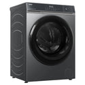 Haier 8.5kg 300 Series Black Front Load Washing Machine HWF85KB1, Left Side View