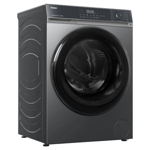 Haier 8.5kg 300 Series Black Front Load Washing Machine HWF85KB1, Left Side View