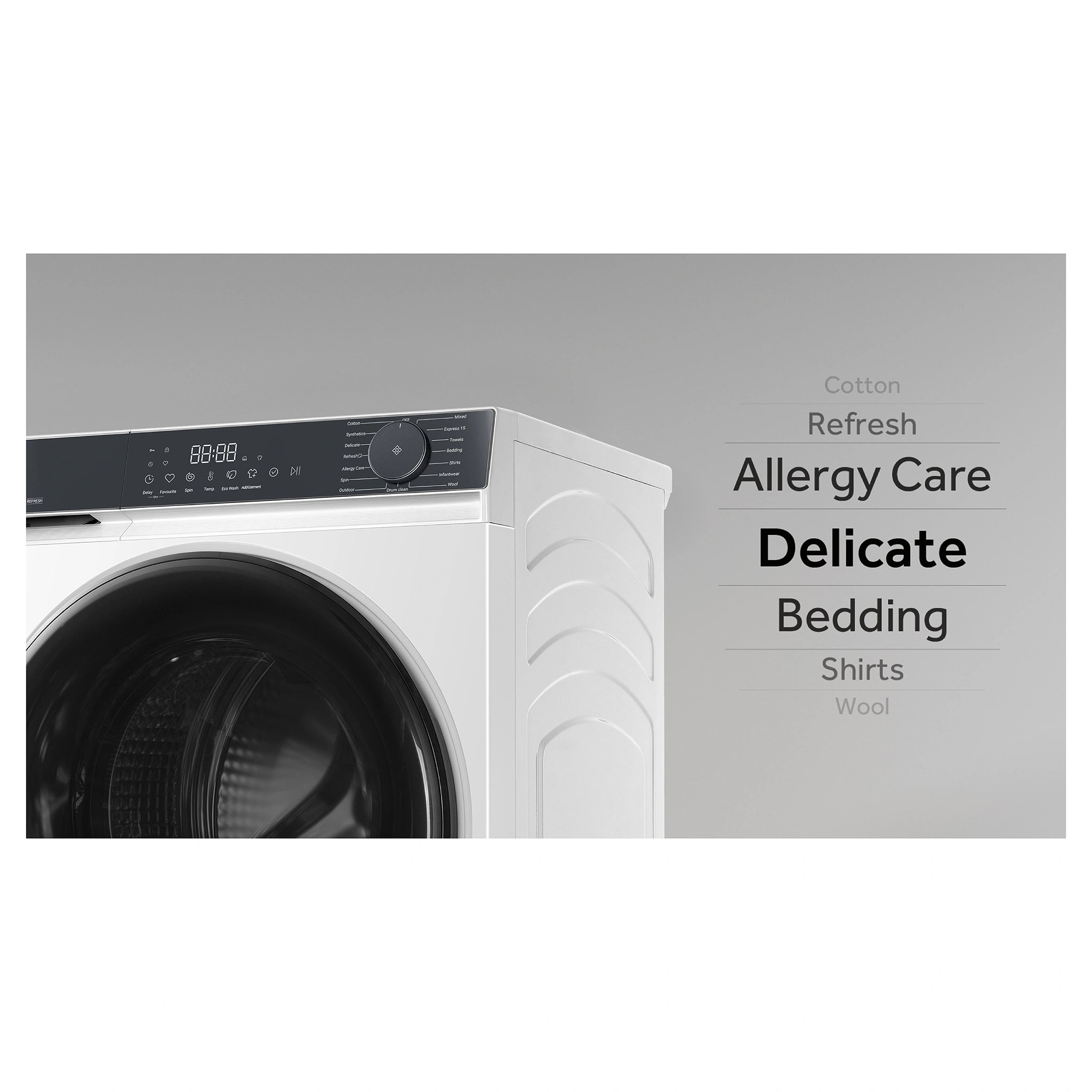 Haier 8.5kg 300 Series White Front Load Washing Machine HWF85KW1, Cycle Feature