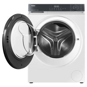 Haier 8.5kg 300 Series White Front Load Washing Machine HWF85KW1, Front Open Door View