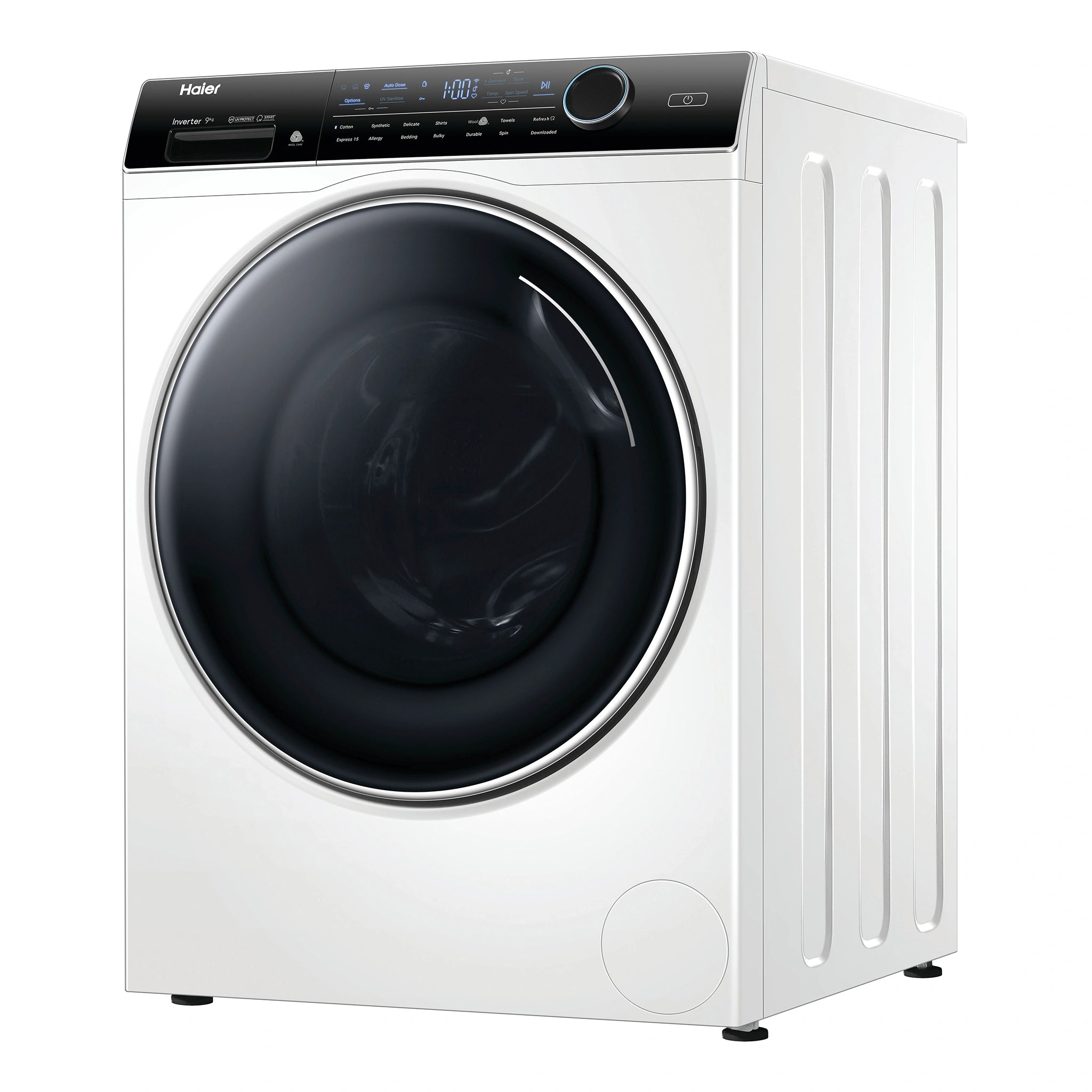 Haier 9kg Front Loader Washing Machine – UV Protect HWF90AN1, Right Side View