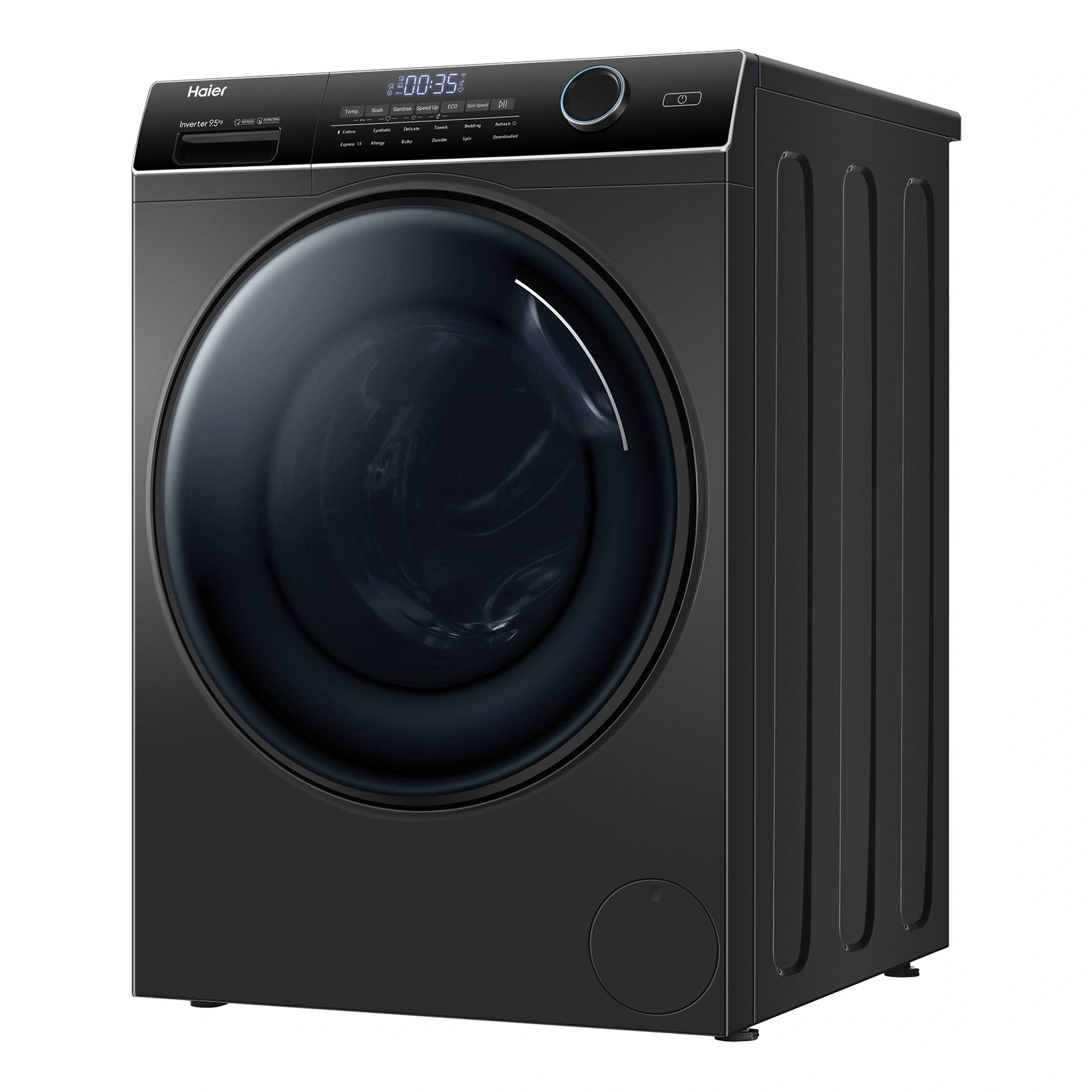 Haier 9.5kg 500 Series Front Loader Washing Machine HWF95ANB1, Right Side View